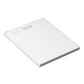 Initieel Monogram Modern Minimalistisch Eenvoudig Notitieblok (Schuin)