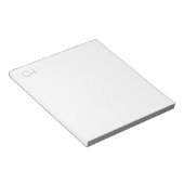 Initieel Monogram Modern Minimalistisch Eenvoudig Notitieblok (Schuin)
