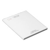 Initieel monogram modern minimalistisch gewoon een notitieblok (Schuin)