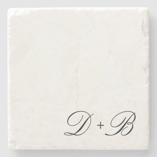 Initieel Monogram  Stenen Onderzetter (Voorkant)