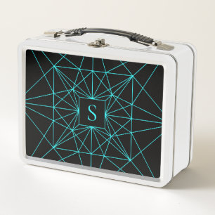 Initieel Monogram   Turquoise Geometrisch Ontwerp