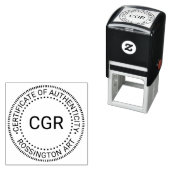Initieel, naam “Certificaat van Echtheid” Zelfinktende Stempel (In situ)