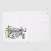Initieel naammonogram golfhanddoek (Horizontaal)