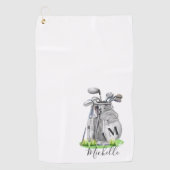 Initieel naammonogram golfhanddoek (Voorkant)