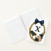 Initieel X Zeldzame Elegante Regency Notitieboek (Binnen)