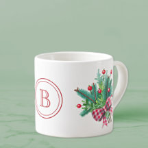 Initiële, Aquarel Bessen & Groene Boeket 6oz