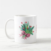 Initiële, Aquarel Bessen & Groene Boeket Koffiemok (Links)