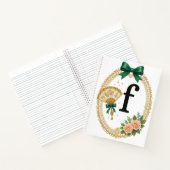 Initiële F Persoonlijk Cadeau Elegante Regency Notitieboek (Binnen)
