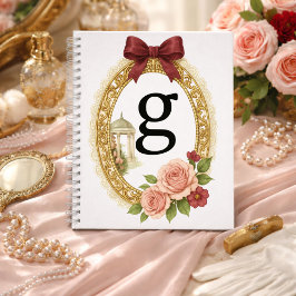 Initiële G Gepersonaliseerd Afstudeercadeau Regenc Notitieboek
