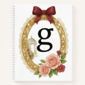 Initiële G Gepersonaliseerd Afstudeercadeau Regenc Notitieboek (Voorkant)