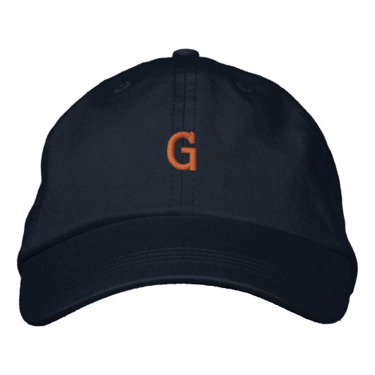 Initiële G-letter karakter monogram knappe hoed Geborduurde Pet (Voorkant)