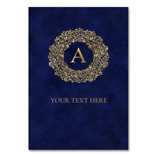 Initiële gouden Damask Klassiek Patroon  Kaart (Voorkant)