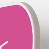 Initiële Hot Pink Pickleball Paddle (Links Detail)