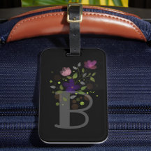 Initiële letter B plus bloemontwerp bagagerekje