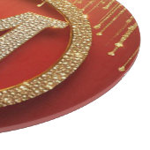 Initiële Letter M Gouden Glitter Monogram Snijplank (Hoek)