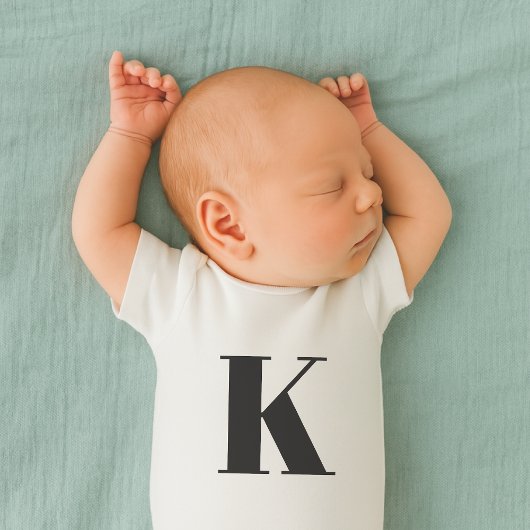Initiële Letter | Moderne Stijlvolle Trendy Monogr Romper