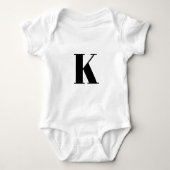 Initiële Letter | Moderne Stijlvolle Trendy Monogr Romper (Voorkant)