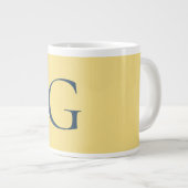 Initiële Letter Monogram Jasmine Leisteengrijs Eff Grote Koffiekop (Voorkant rechts)