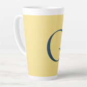 Initiële Letter Monogram Jasmine Leisteengrijs Eff Latte Mok (Linkerhoek)