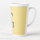 Initiële Letter Monogram Jasmine Leisteengrijs Eff Latte Mok (Rechts)