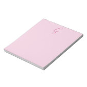 Initiële Letter Monogram Licht Roze Eenvoudig Chic Notitieblok (Linkerzijde)