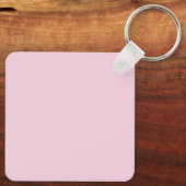 Initiële Letter Monogram Licht Roze Eenvoudig Chic Sleutelhanger (Achterkant)