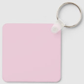 Initiële Letter Monogram Licht Roze Eenvoudig Chic Sleutelhanger (Achterkant)