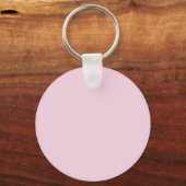 Initiële Letter Monogram Licht Roze Eenvoudig Chic Sleutelhanger (Achterkant)