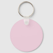 Initiële Letter Monogram Licht Roze Eenvoudig Chic Sleutelhanger (Achterkant)