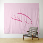 Initiële Letter Monogram Licht Roze Eenvoudig Chic Wandkleed (In Situ (horizontaal))