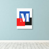 Initiële Letter Monogram Modern Stijlvol Canvas Afdruk (Insitu (Houten vloer))