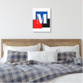 Initiële Letter Monogram Modern Stijlvol Canvas Afdruk (Insitu (Slaapkamer))