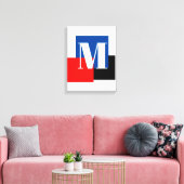 Initiële Letter Monogram Modern Stijlvol Canvas Afdruk (Insitu (Woonkamer))