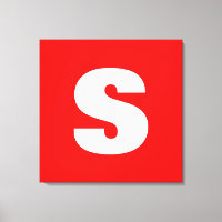 Initiële Letter Monogram Moderne Stijl Rood Wit