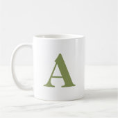 Initiële Letter Monogram Moderne Stijlvolle Salieg Koffiemok (Links)