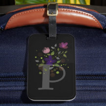 Initiële letter P Plus bloemontwerp bagagerek