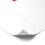 Initiële letter rood wit gemonoogrammeerde profess poster (Hoek)