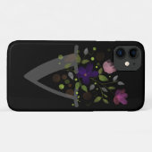 Initiële letter V plus bloemontwerp Case-Mate iPhone Case (Achterkant (horizontaal))