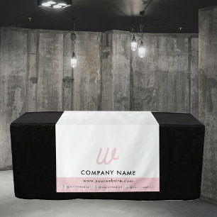 Initiële Logo Roze Leverancier Expositie Tafel Run Wandkleed