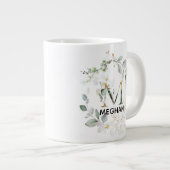 Initiële M Monogram Groene Mok Met Naam (Voorkant rechts)