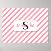 Initiële Monogram Naam Kinderkamer Print (Voorkant)