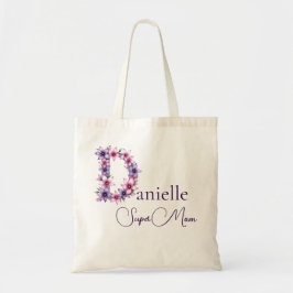 Initiële Monogram + Naam Super Moeder Tote Bag