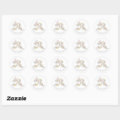 Initiële monogram R aangepaste naam id naamsticker Ronde Sticker (Vel)
