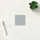 Initiële monogram | Turquoise geometrisch ontwerp Post-it® Notes (Kantoor)