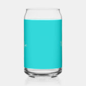 Initiële naam | Donker Turquoise Oranje Drank Blikvorm Glas (Rechts)