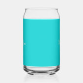 Initiële naam | Donker Turquoise Oranje Drank Blikvorm Glas (Links)