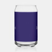 Initiële Naam | Donkerblauwe Drankblik Glas (Links)