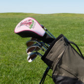 Initiële naam Girly Roze Monogram Golfheadcover (Insitu)