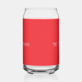 Initiële naam | Levendig rode drank van 16oz Blikvorm Glas (Rechts)