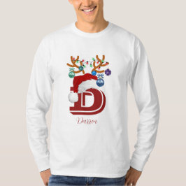 Initiële Naamovereenkomst Kerst Familie T-shirt